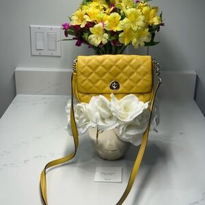Kate Spade Natalia Mustard Quilted Crossbody Bag